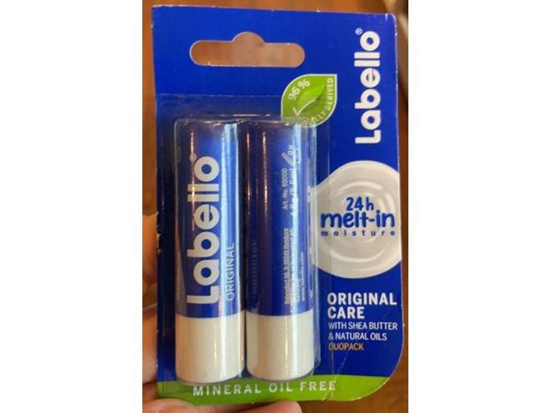 Labello Lip Balm, Original, Shea Butter & Natural Oils, Pack Of 2