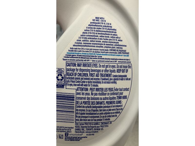 Tide Laundry Detergent, Free & Gentle, 25 Loads, 37 fl oz/1.09 L