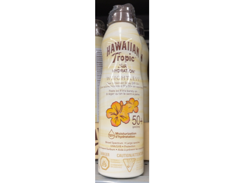 Hawaiian Tropic Silk Hydration Spray, Weightless, SPF 50+, 170 g