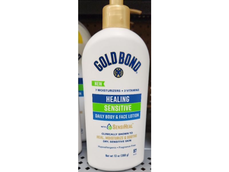 Gold Bond Healing Sensitive Daily Body & Face Lotion,13 oz/368 g