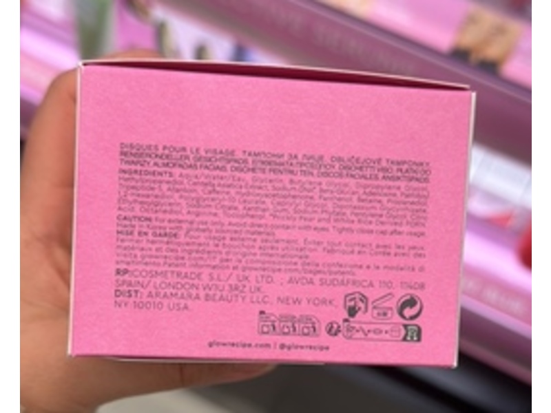 Glow Recipe PDRN+ Toner Pads, Repair + Soothe, 100 g, 60 Count