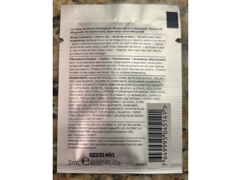 Timeline The Night Cream, 0.07 fl oz/2 mL