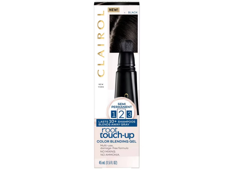 Clairol Semi-Permanent Root Touch-Up Color Blending Gel, Black, 1.5 fl oz/45 mL