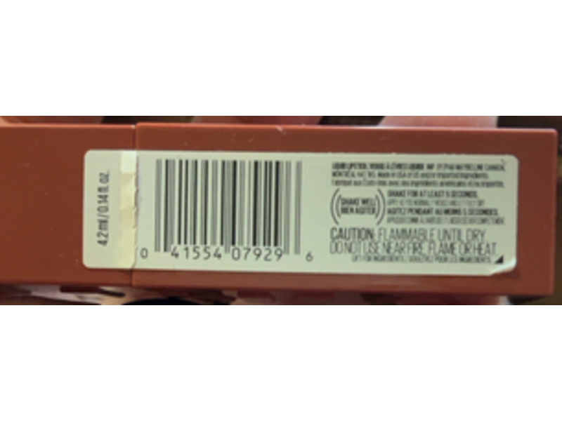 Maybelline New York Super Stay Vinyl Ink Liquid Lipstick, 125 Keen, 0.14 fl oz/4.2 mL