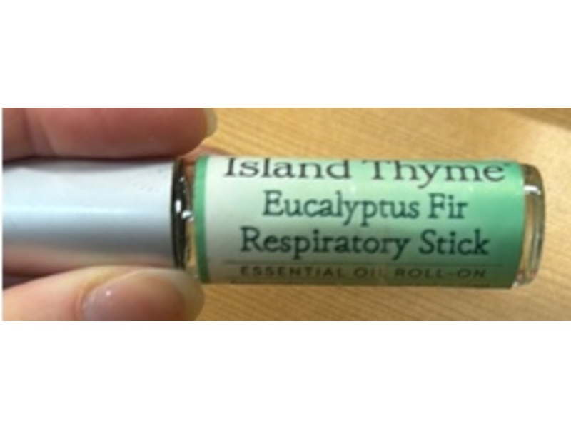 Island Thyme Essential Oil Roll-On Respiratory Stick, Eucalyptus Fir, 0.35 oz