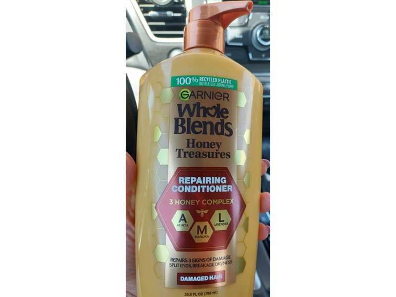 Garnier Whole Blends Repairing Conditioner, 3 Honey Complex, 26.6 fl oz/786 mL