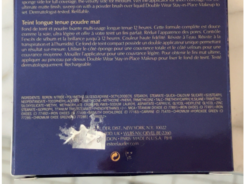 Estee Lauder Double Wear Stay-In-Place Matte Powder Foundation, 1n2 Ecru, 0.42 oz/12 g