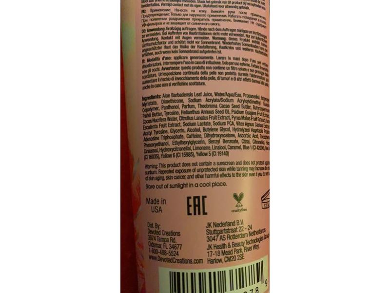 Devoted Creations Vacay Vibes Dark Tanning Lotion, Watermelon & Guava Extract, 8.5 fl oz/251 mL