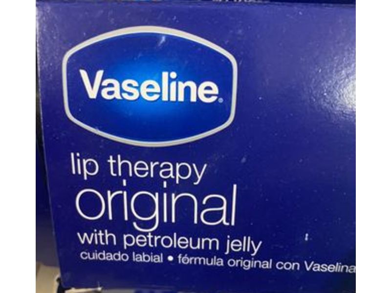 Vaseline Lip Therapy, Original, Petroleum Jelly, 0.16 oz, Pack Of 3