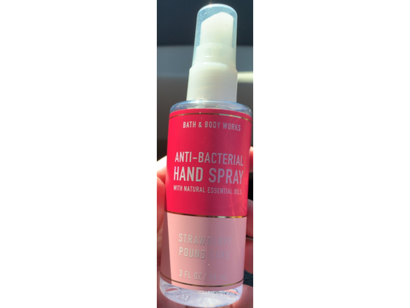 Bath & Body Works Anti-Bacterial Hand Spray, Strawberry Pound Cake, 3 fl oz/80 mL