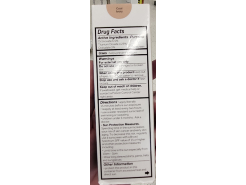 No7 Protect & Perfect Advanced All in One Foundation, Cool Ivory, 1 fl oz/30 mL