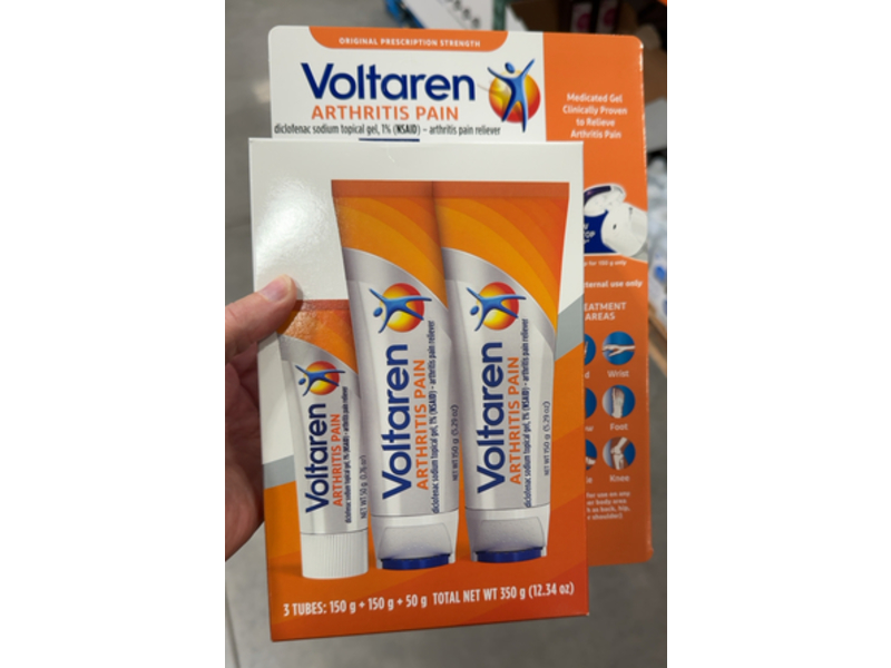 Voltaren Arthritis Pain Reliever, 12.34 oz/350 g, Pack Of 3