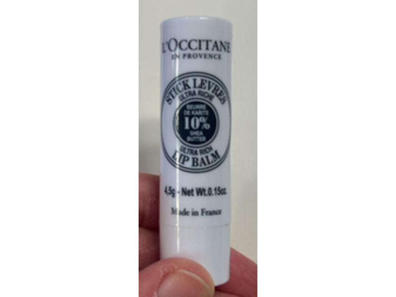 L'Occitane Ultra Rich Lip Balm, Shea Butter, 0.15 oz/4.5 g