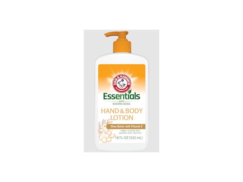 Arm & Hammer Essentials Hand & Body Lotion, Shea Butter & Vitamin E, 18 fl oz/532 mL