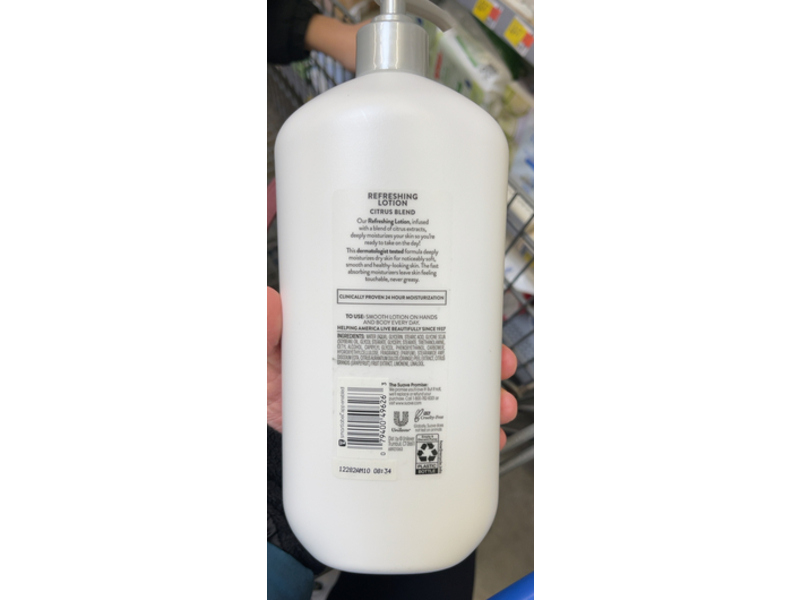 suave Refershing Body Lotion, Citrus Extract, 32 fl oz/946 mL, Pack Of 2