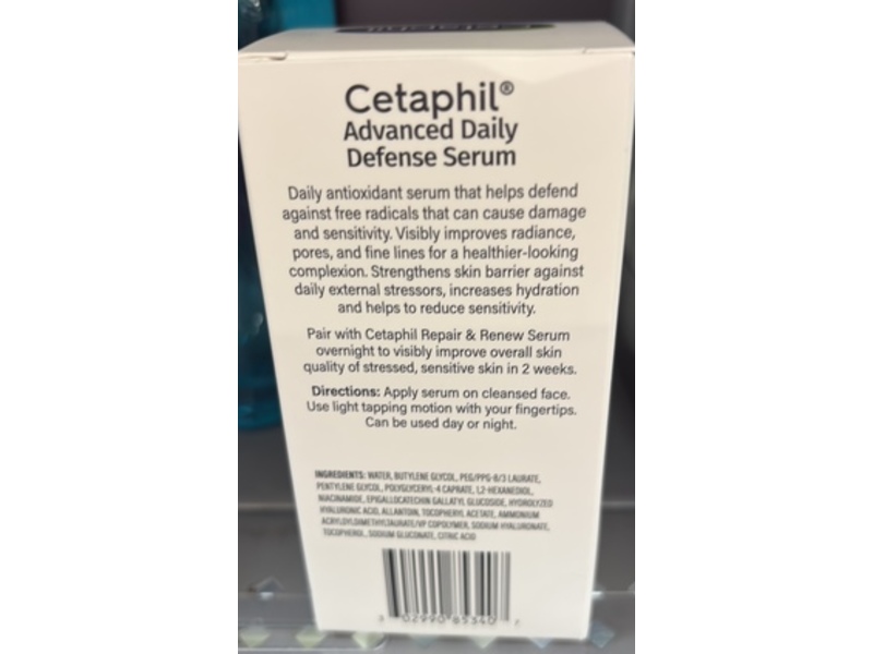 Cetaphil Advanced Daily Defense Serum, Vitamin E & Gallic Acid, 1 fl oz/30 mL