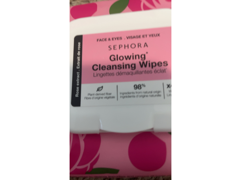 Sephora Glowing Cleansing Wipes, Rose Extract