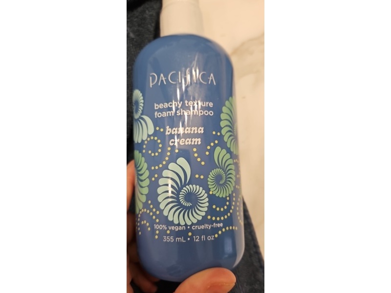 Pacifica Beachy Texture Foam Shampoo, Banana Cream, 12 fl oz/355 mL