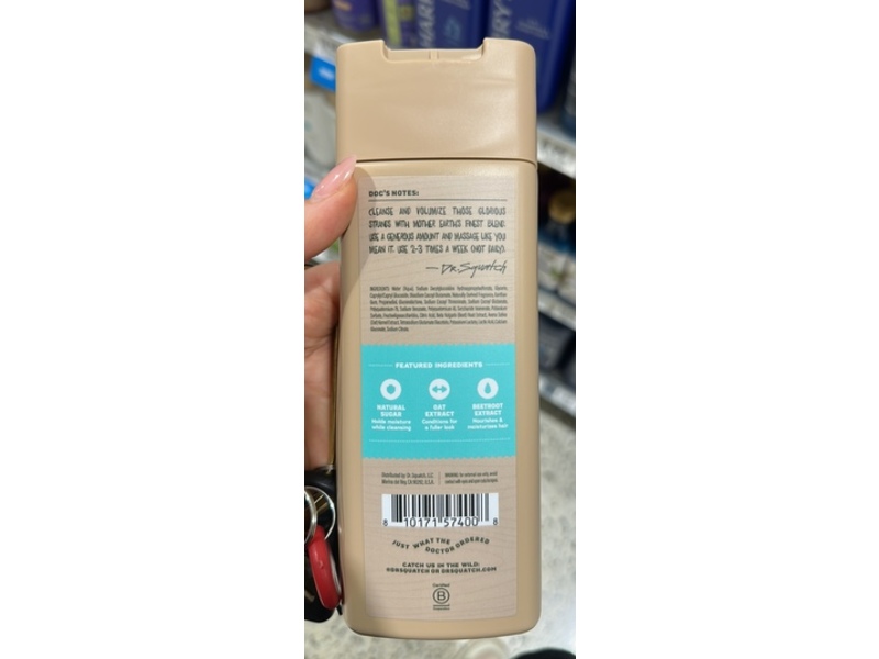 Dr Squatch Full & Thick Shampoo, Coconut Castaway, 11 fl oz/325 mL