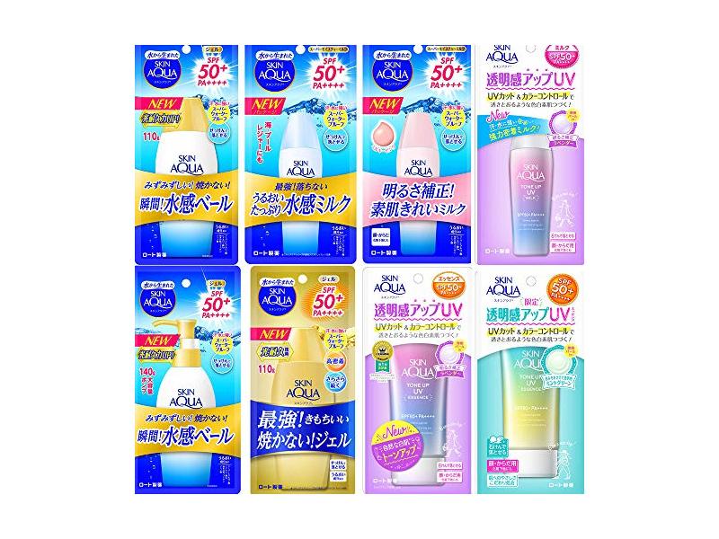 Skin Aqua Rohto Newer Model Super Moisture Milk, 40ml - SPF50+/PA++++ (Green Tea Set)