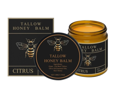 Tallow Honey Balm, Citrus & Lavender, 3.52 oz/100 g