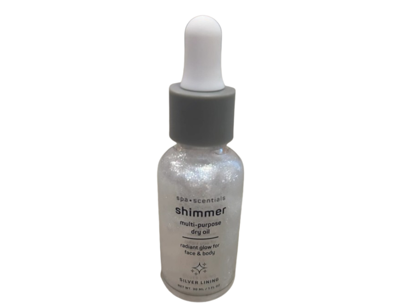 Spa Scentials Shimmer Multi-Purpose Dry Oil, Silver Lining, 1 fl oz/30 mL