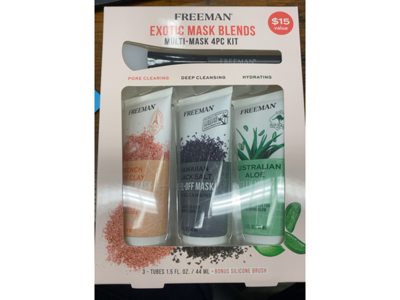 Freeman Exotic Mask Blends Kit + Silicone Brush, 1.5 fl oz/44 mL, 3 Count