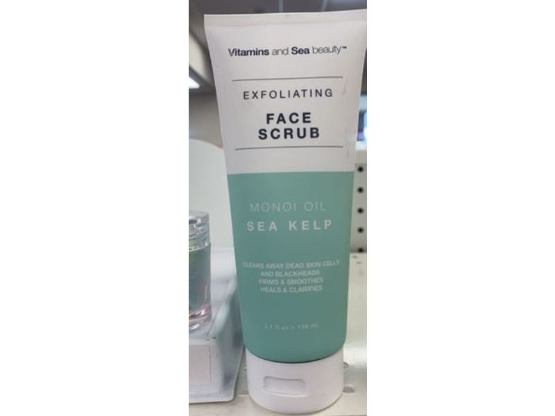 Vitamins And Sea Beauty Exfoliating Face Scrub, Monoi Oil & Sea Kelp, 5.1 fl oz