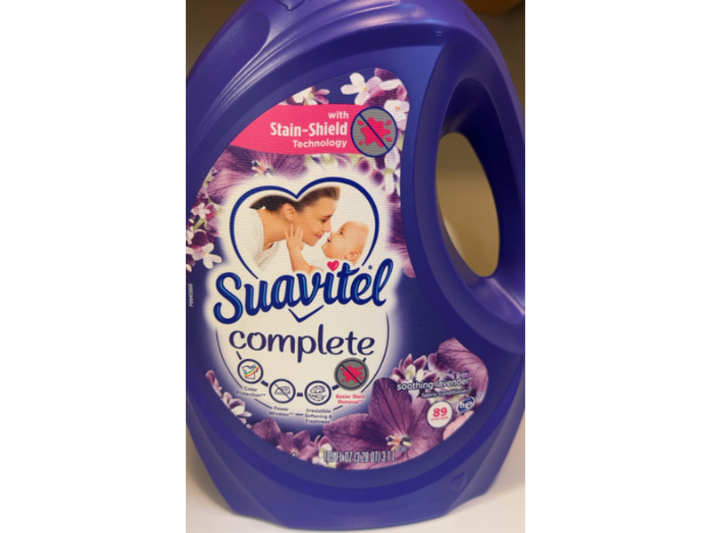 Suavitel Complete Fabric Conditioner, Soothing Lavender, 89 Loads, 105 fl oz/3 L, Pack Of 4