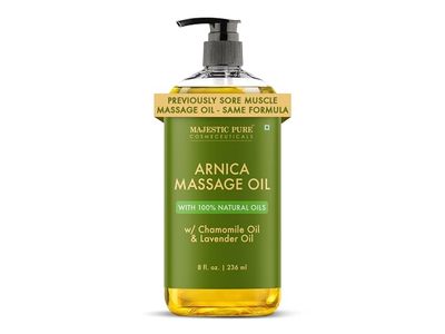 Majestic Pure Sore Muscle Massage Oil, 8 fl oz/236 mL