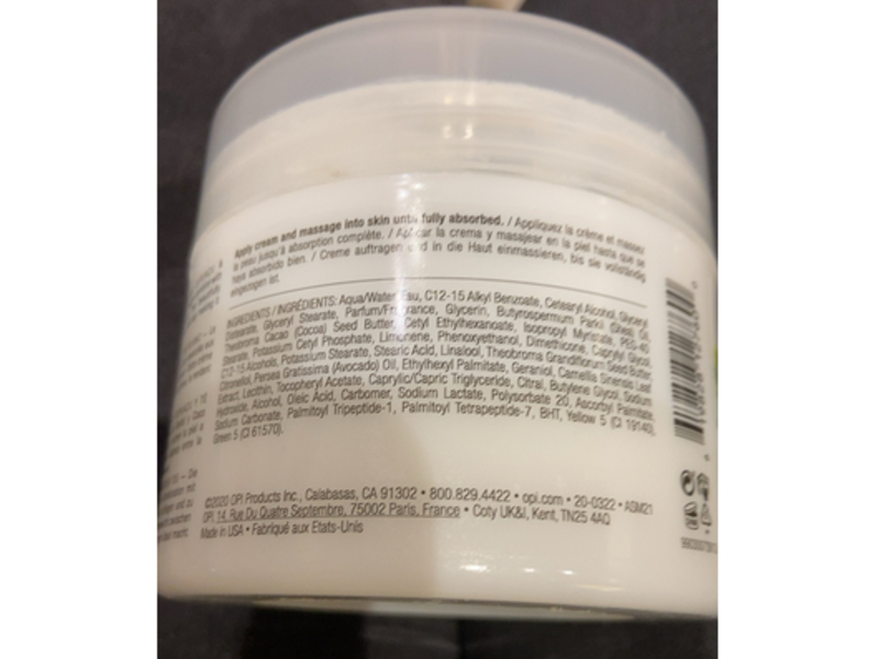 OPI Pro Spa Micro Moisture Whip Massage Cream, Cupuacu & White Tea, 236 mL