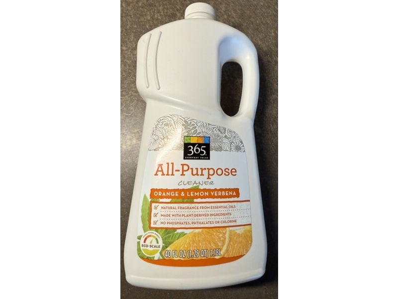 365 All Purpose Cleaner, Orange & Lemon Verbena, 40 fl oz/1.18 L