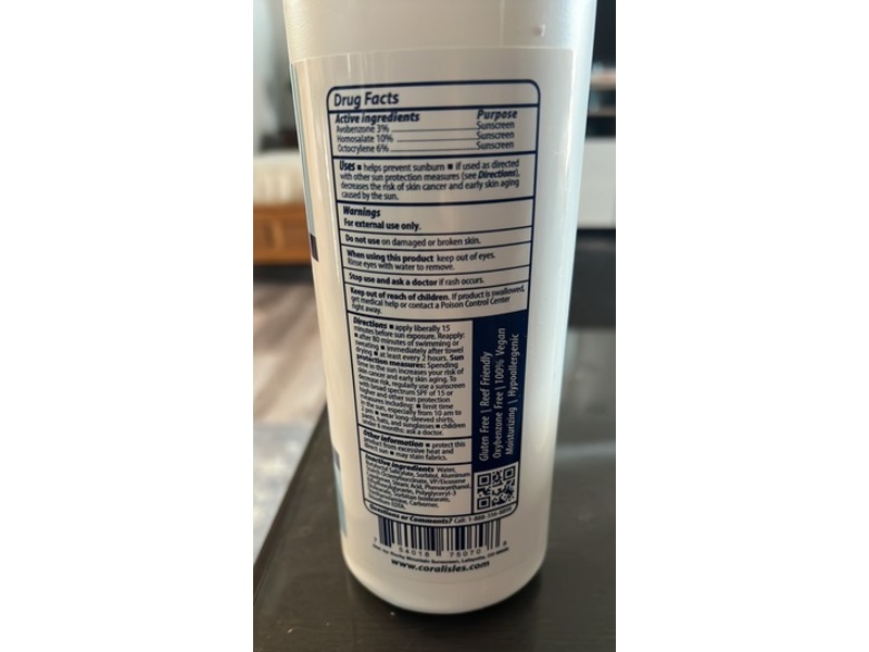 Coral Isles Sunscreen Lotion, Spf 50, 32 oz/997 g