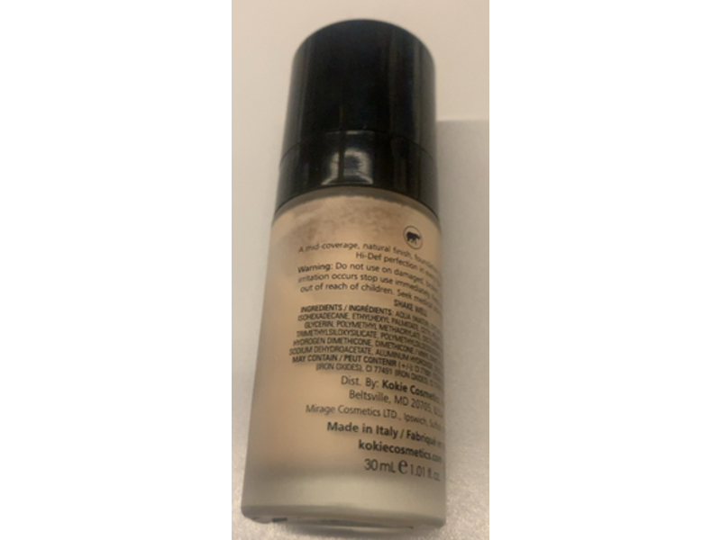 Kokie Cosmetics Hd Foundation, 10C, 1.01fl oz/30 mL