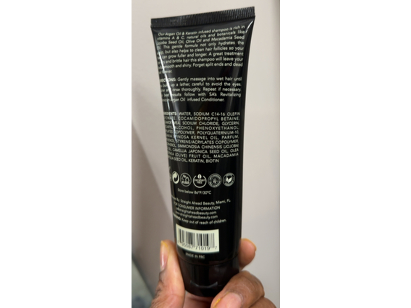 Straight Ahead Revitalizing Moroccan Shampoo, 4.05 fl oz/120mL