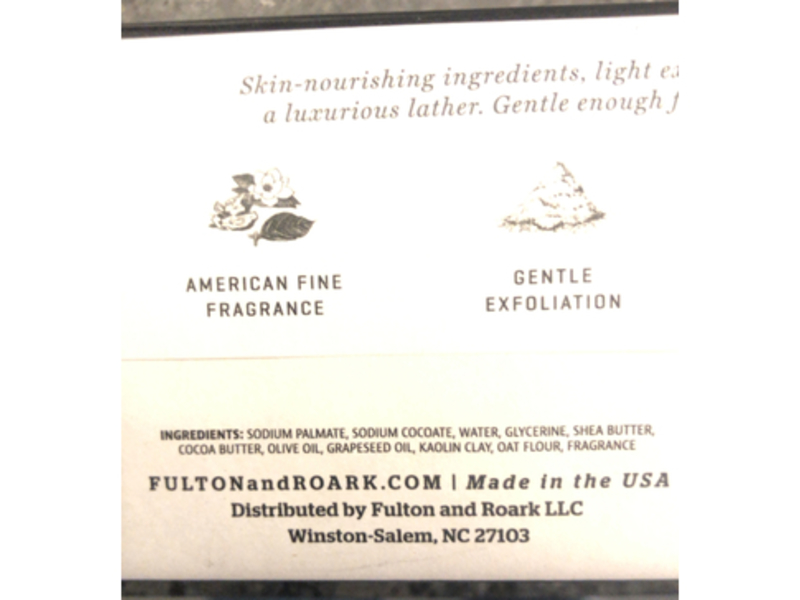 Fulton & Roark Blue Ridge Triple Milled Soap, Sandalwood, Sage & Amber, 8.8 oz/249.5 g