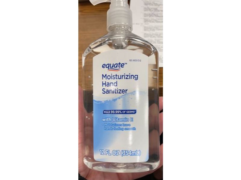 Equate Moisturizing Hand Sanitizer, Vitamin E, 12 fl oz/354 ml