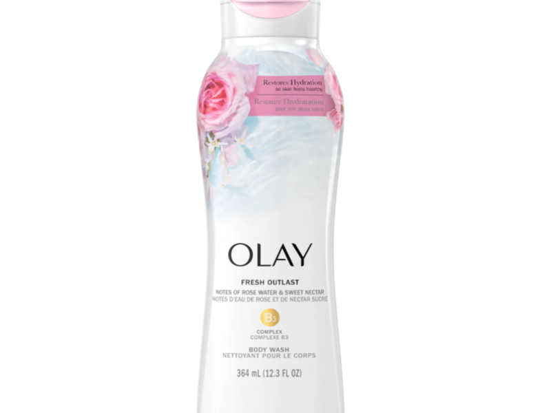 Olay Fresh Outlast Body Wash, Rose Water & Sweet Nectar, 12.3 fl oz/ 364 mL