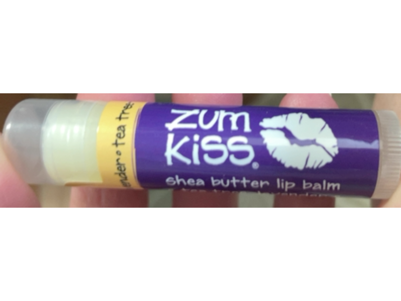 Zum Kiss Shea Butter Lip Balm, Tea Tree Lavender, 0.15 oz, Pack Of 3