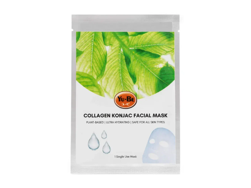 Yu-Be Firming Facial Mask, Collagen Konjac, Pack Of 3