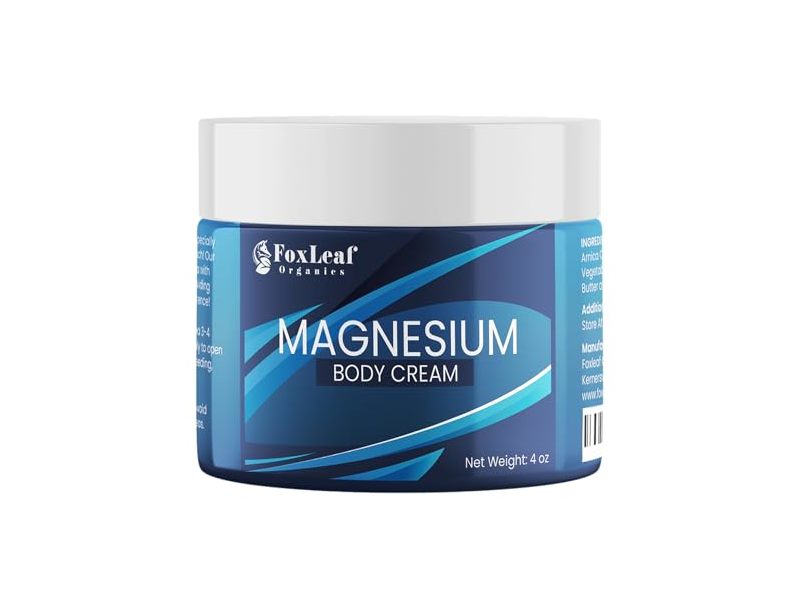 FoxLeaf Organics Magnesium Body Cream, 4 oz