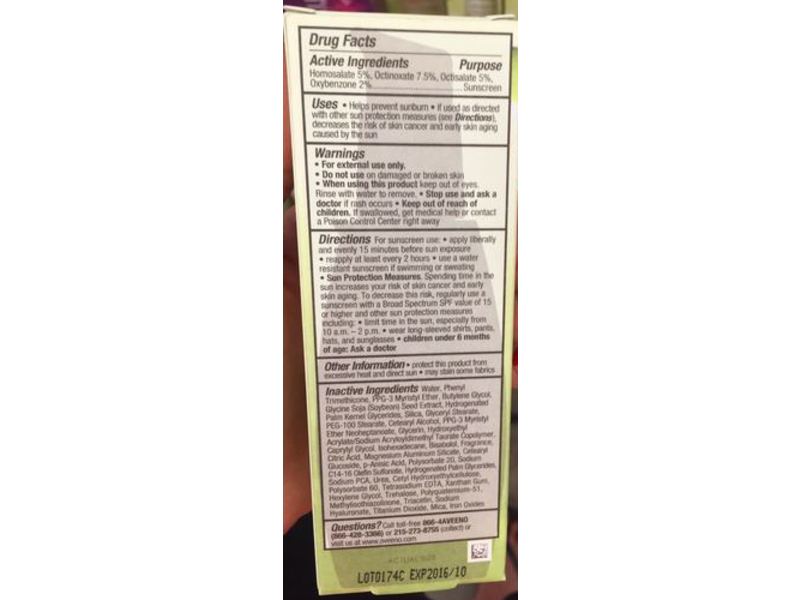 Aveeno Positively Radiant CC Cream Tinted Moisturizer, Fair To Light, 2.5 fl oz/75 mL