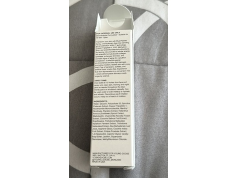 Young Goose Blue Peptide Spray, 0.5 fl oz/15 mL