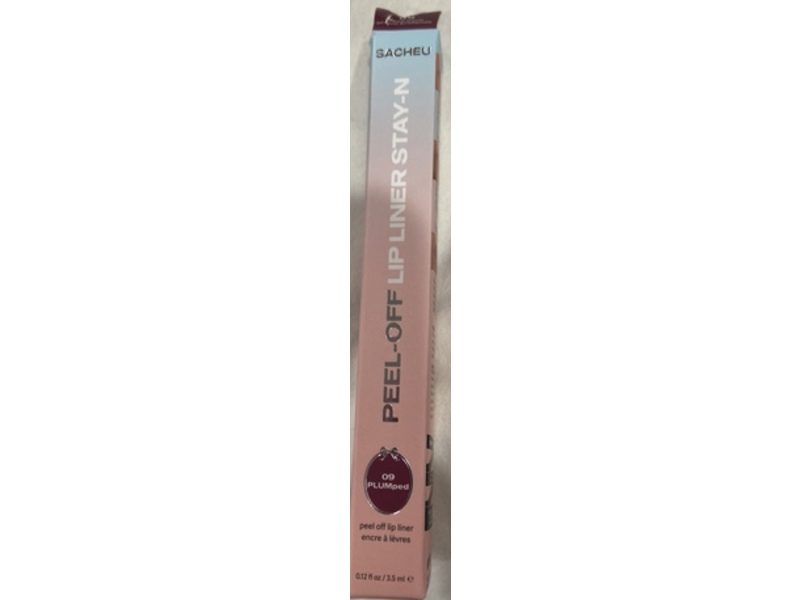 Sacheu Stay-N Peel Off Lip Stain Lip Liner, 09 PLUMPed, 0.12 fl oz/3.5 mL