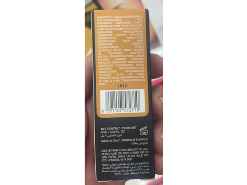 Huda Beauty Fauxfilter Luminous Matte Liquid Concealer, Candied Ginger 6.1G, 0.30 fl oz/9 mL