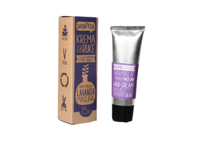Sapunoteka Hand Cream Olive, Shea & Lavender, 75 mL