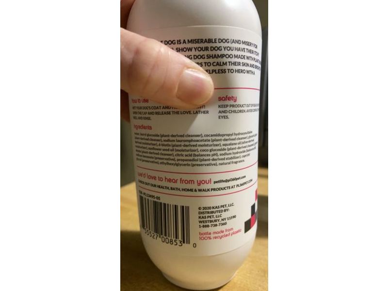 PL360 Skin Soothing Dog Shampoo, Honey Almond, 16 fl oz/473 mL