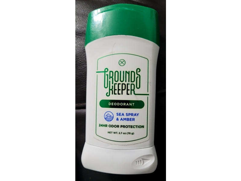 Grounds Keeper Deodorant, Sea Spray And Amber, 2.7 oz/76 g
