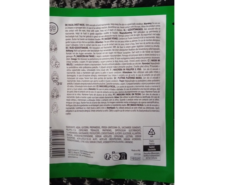 Beauty Bliss Avovado Kiss Conditioning Sheet Mask, Avovado Oil, 1 Count