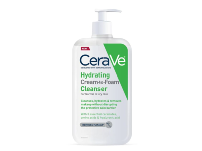 Cerave Hydrating Cream-To-Foam Cleanser, 8 fl oz/237 mL